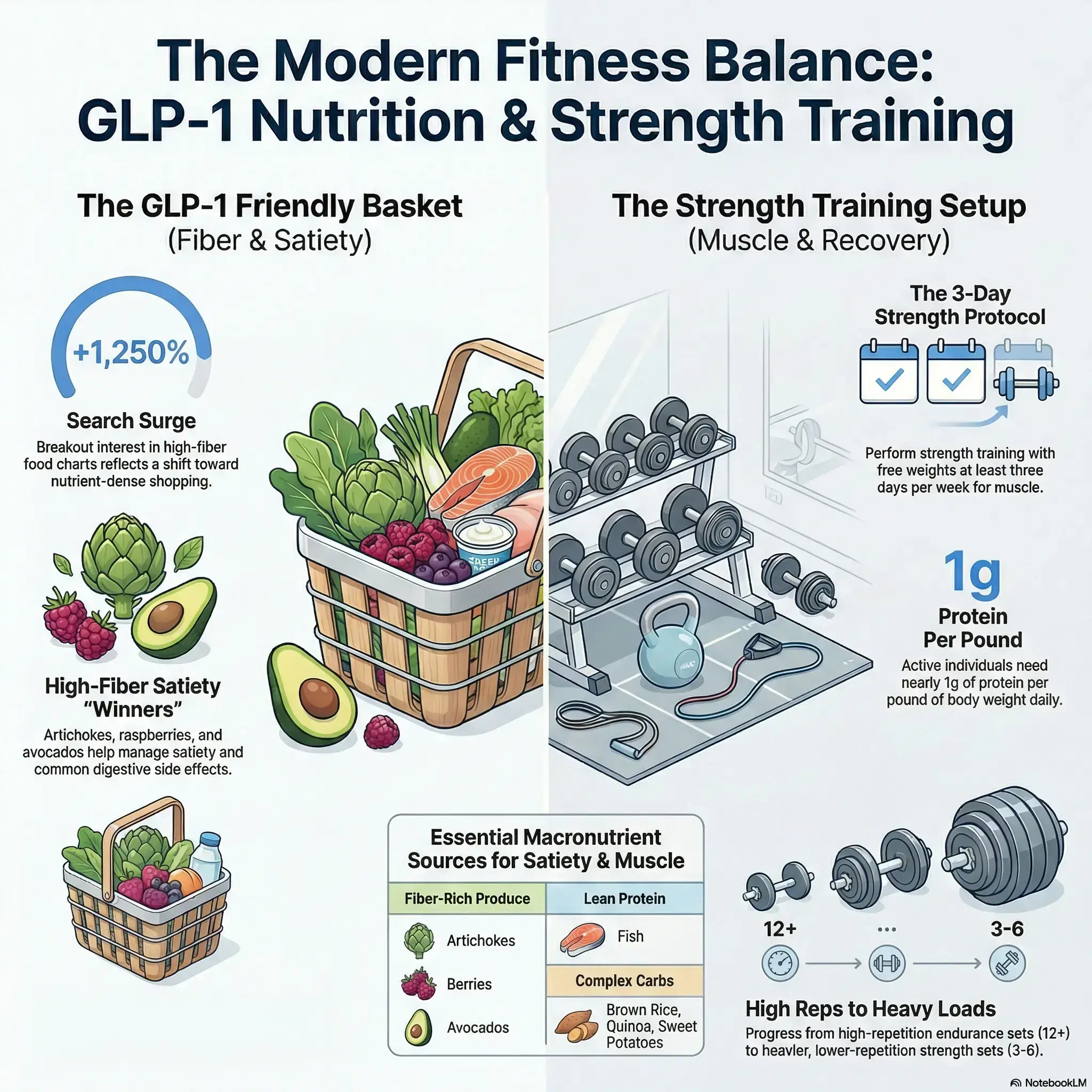 Modern fitness balance infographic